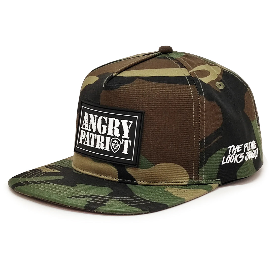 Angry Patriot Patch Flat Bill Snapback Hat