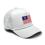 VT Flag Patch White Future Looks Bright Performance Snapback Hat
