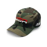 USA Retro Future Looks Bright Camo Snapback Hat