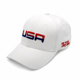 USA Retro Future Looks Bright White Snapback Hat