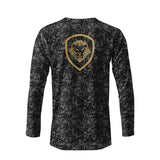 Lion Shield Charcoal Grey Performance Long Sleeve T-Shirt
