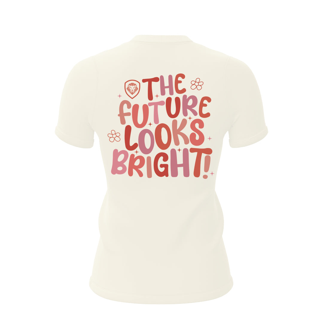 Women's Future Looks Bright Ivory VT Mom Era Short Sleeve T-Shirt