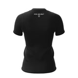 Women's Future Looks Bright Heart VT Mommy Black Short Sleeve T-Shirt