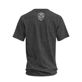 Future Looks Bright Grey & Silver Raised Embossed Print Performance Short Sleeve T-Shirt