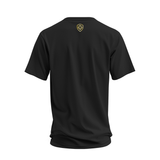 Future Looks Bright Premium Curved Hem Black and Gold Short Sleeve T-Shirt