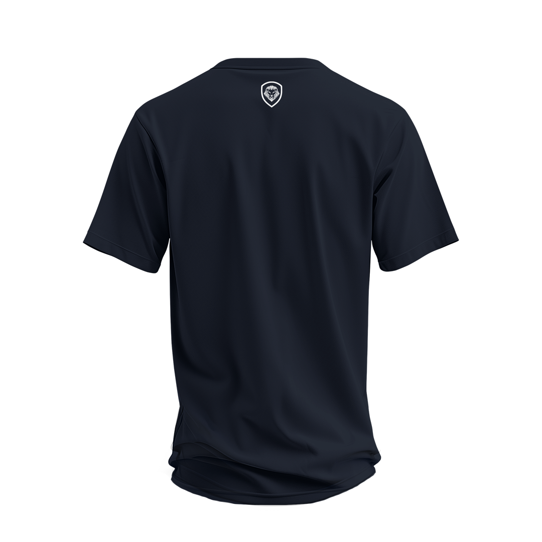 Future Looks Bright Premium Curved Hem Navy and White Short Sleeve T-Shirt