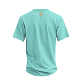 Future Looks Bright Premium Light Blue Curved Hem Short Sleeve T-Shirt