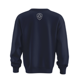 Future Looks Bright fully embroidered Navy & Silver Print Performance Crewneck Sweatshirt