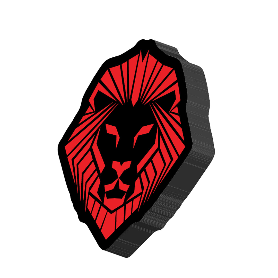 Valuetainment Black and Red Lion Shield Dog Chew Toy