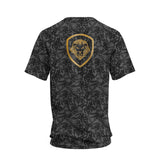 Lion Shield Charcoal Grey Performance Short Sleeve T-Shirt