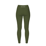 Women's Future Looks Bright Army Green Performance Leggings