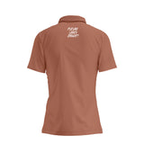 Women's Lion Shield Mocha Mousse Performance Short Sleeve Polo