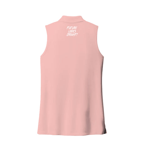 Women's Future Looks Bright Solid Blush Performance Sleeveless Polo