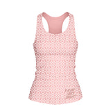 Women's Future Looks Bright Blush Lion Pattern Print Performance Midi Tank