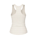 Women's Future Looks Bright Coconut Cream Lion Pattern Print Performance Midi Tank