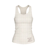 Women's Future Looks Bright Coconut Cream Lion Pattern Print Performance Midi Tank