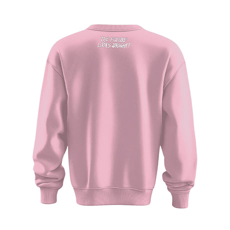 Women's Rhinestone Pink and Silver Valuetainment Performance Crewneck Sweatshirt