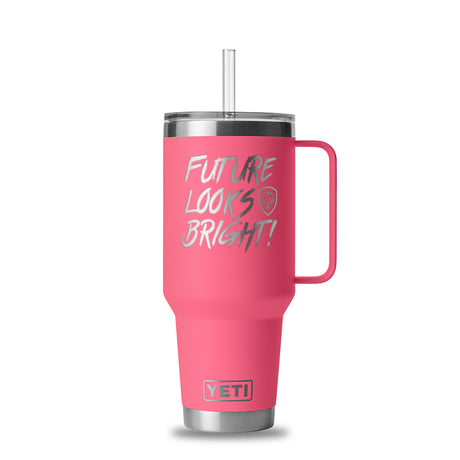 Future Looks Bright Valuetainment Pink YETI Rambler 42 oz Straw Mug