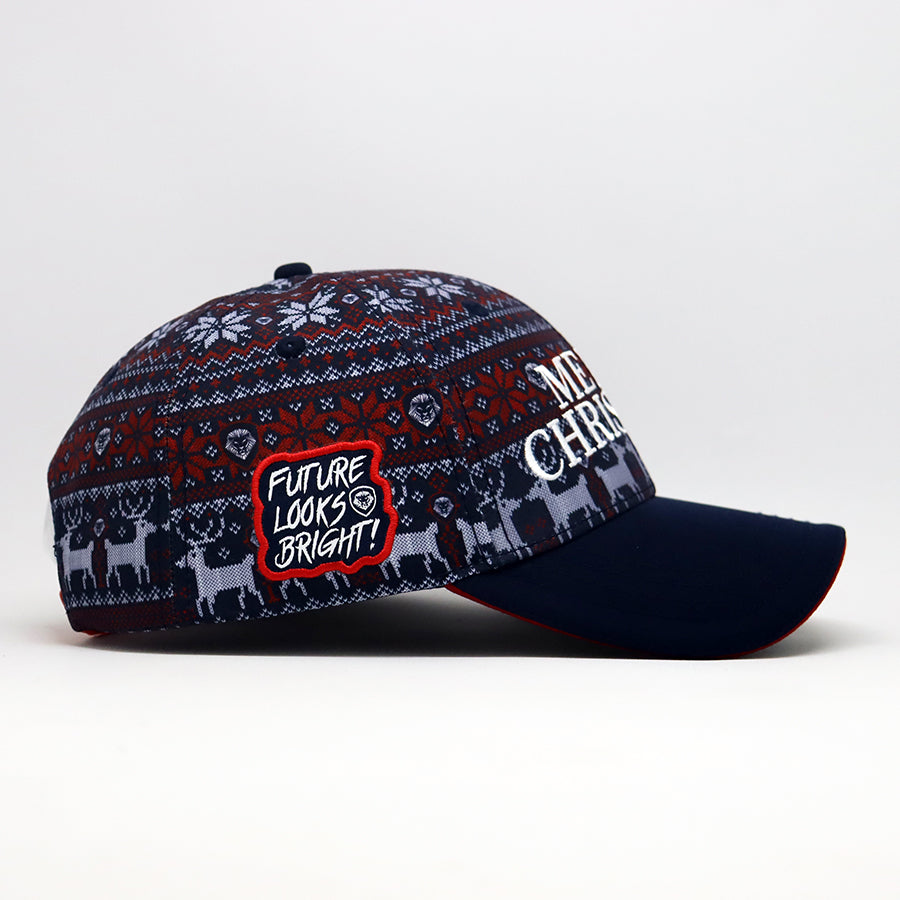 Future Looks Bright Holiday Knit Pattern Snapback Hat
