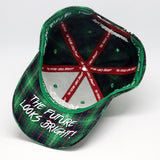 **Limited Edition** 1 of 250 Merry Christmas Green Flannel Plaid Snapback Hat