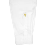 Valuetainment Men's Solid White Tencel Long Sleeve Button Down Shirt (Classic Fit)