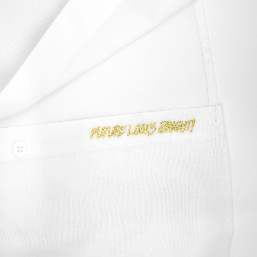 Valuetainment Men's Solid White Tencel Long Sleeve Button Down Shirt (Classic Fit)