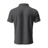 Valuetainment Lion Shield Performance Black and Grey Zipper Polo Shirt (Classic Fit)