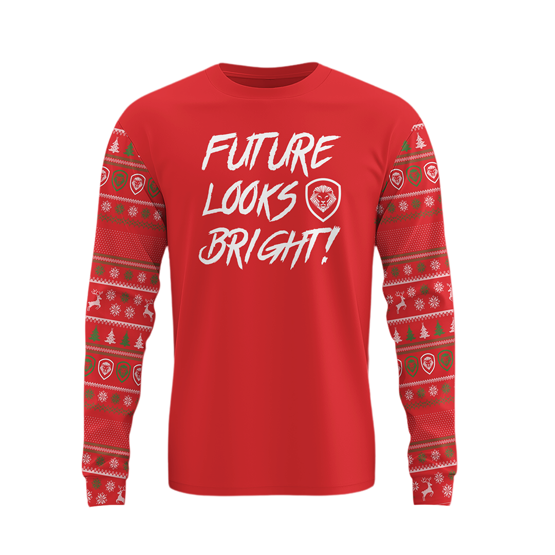 Kid's Future Looks Bright Christmas Pajamas Top & Bottom Set