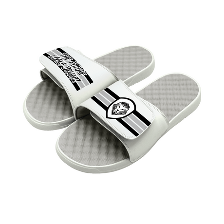 Future Looks Bright Tri Color Stripes Comfort Slides