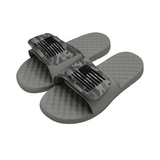 Valuetainment Patriotic USA Flag Gray Camo Comfort Slides