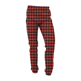 Future Looks Bright Christmas Lights Red and Black Plaid Pajama Set - Unisex