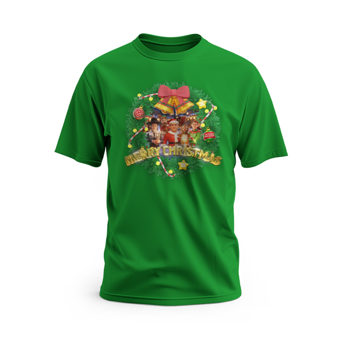 Merry Christmas PBD Podcast Team Red & Green Short Sleeve T-Shirt