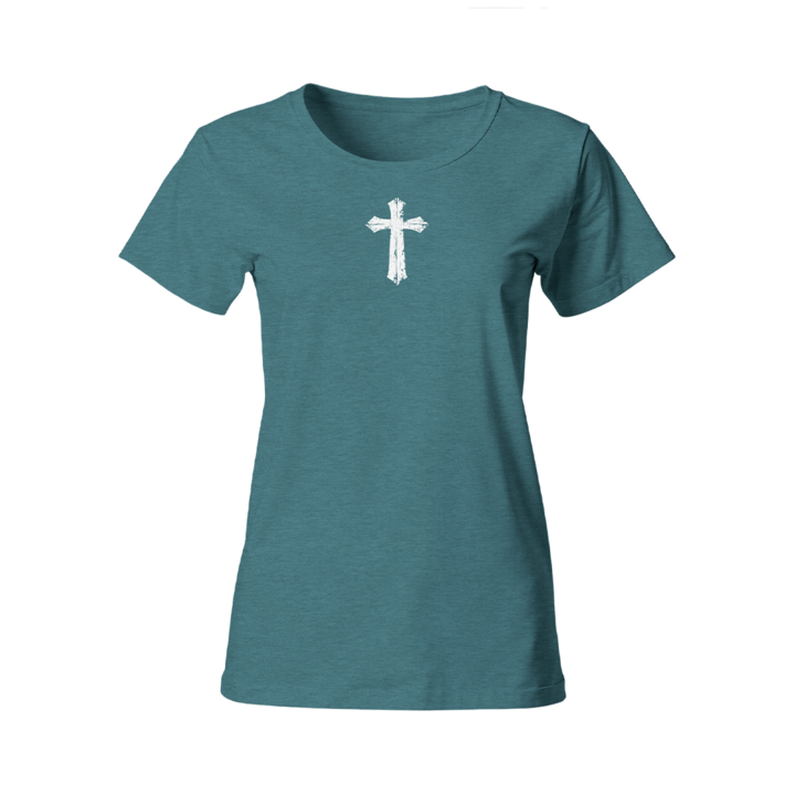 Women's Faith Over Fear Teal Short Sleeve T-Shirt
