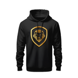 Valuetainment Lion Black & Gold Shield Pullover Performance Hoodie